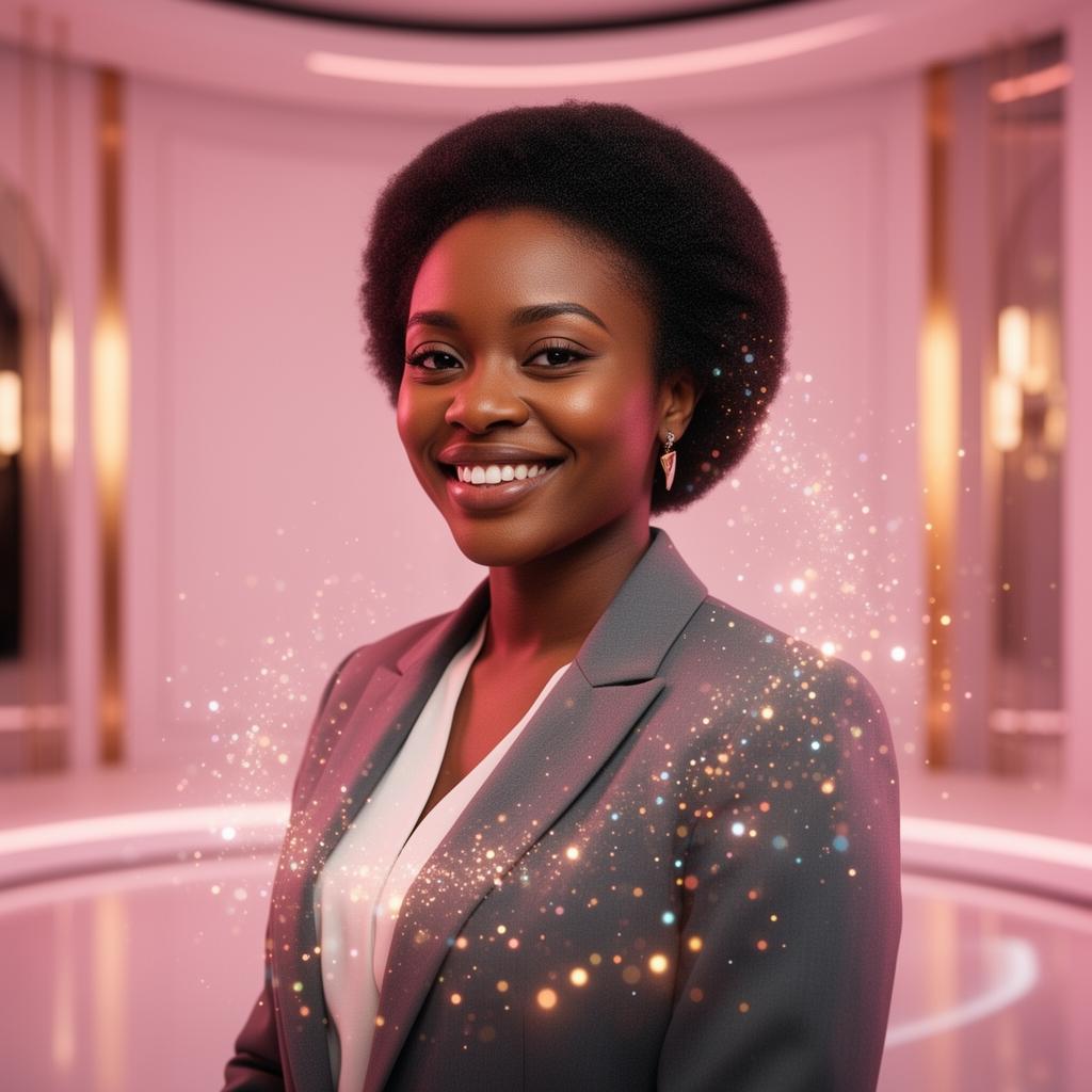 Confident African female entrepreneur at UBusiness Meetup